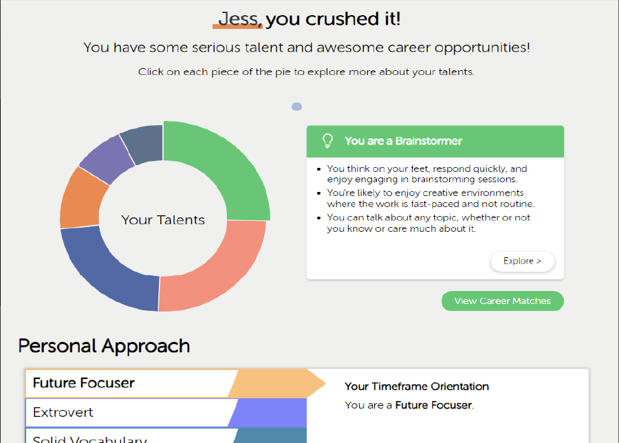 screenshot of YouScience Brightpath